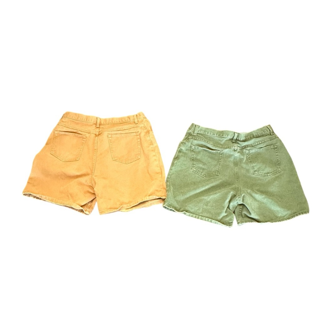 Wrangler Women's Size 16 Colored Green Salmon Summer Casual Denim Shorts Lot - Picture 2 of 4